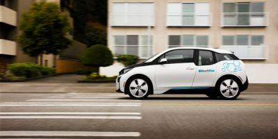One of ReachNow's vehicles is the electric BMW i3. Photo courtesy of ReachNow.